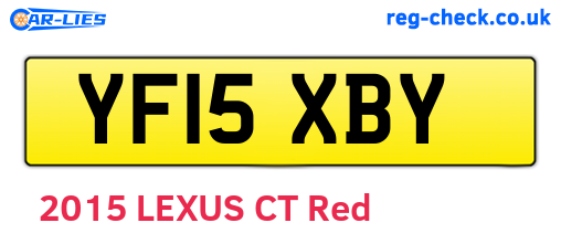 YF15XBY are the vehicle registration plates.