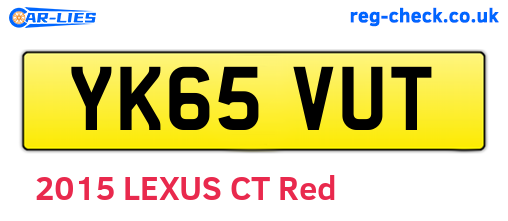 YK65VUT are the vehicle registration plates.