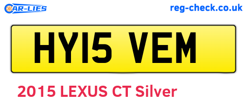 HY15VEM are the vehicle registration plates.