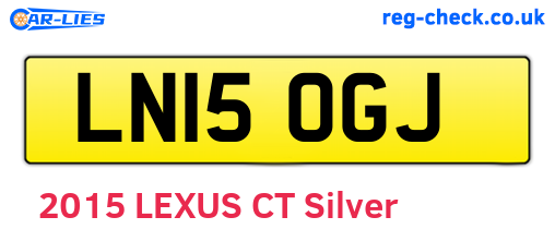 LN15OGJ are the vehicle registration plates.