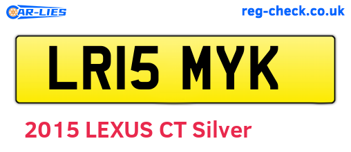 LR15MYK are the vehicle registration plates.