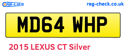 MD64WHP are the vehicle registration plates.