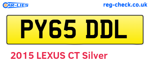 PY65DDL are the vehicle registration plates.