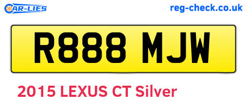 R888MJW are the vehicle registration plates.