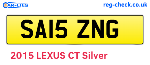 SA15ZNG are the vehicle registration plates.