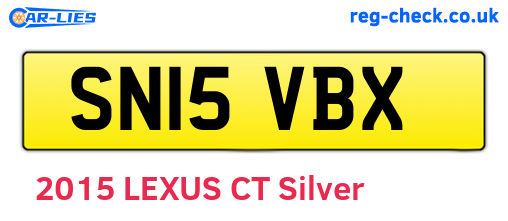 SN15VBX are the vehicle registration plates.
