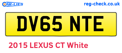 DV65NTE are the vehicle registration plates.