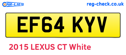 EF64KYV are the vehicle registration plates.