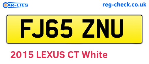 FJ65ZNU are the vehicle registration plates.