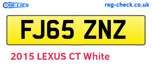 FJ65ZNZ are the vehicle registration plates.