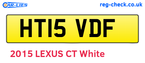HT15VDF are the vehicle registration plates.