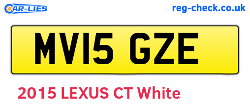 MV15GZE are the vehicle registration plates.