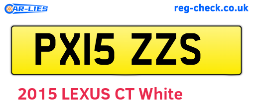 PX15ZZS are the vehicle registration plates.