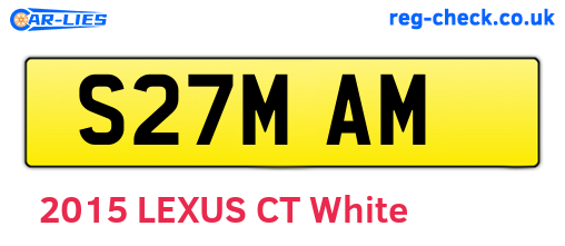 S27MAM are the vehicle registration plates.