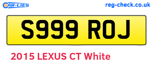 S999ROJ are the vehicle registration plates.
