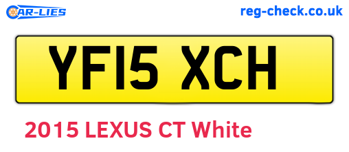 YF15XCH are the vehicle registration plates.