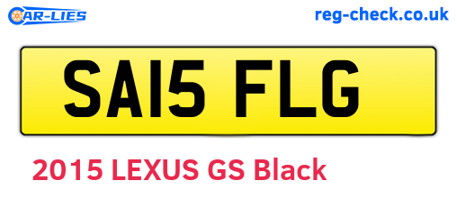 SA15FLG are the vehicle registration plates.