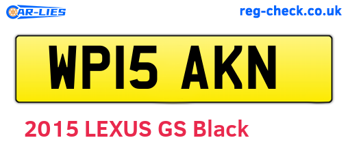 WP15AKN are the vehicle registration plates.