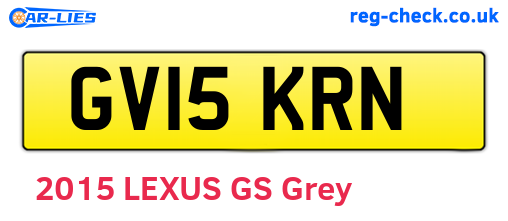 GV15KRN are the vehicle registration plates.