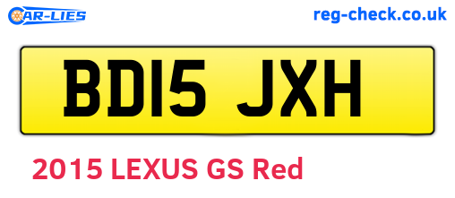 BD15JXH are the vehicle registration plates.