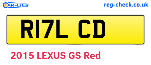 R17LCD are the vehicle registration plates.