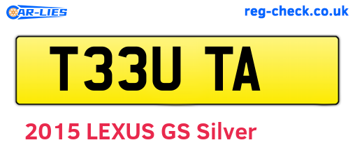 T33UTA are the vehicle registration plates.
