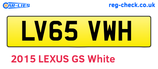LV65VWH are the vehicle registration plates.