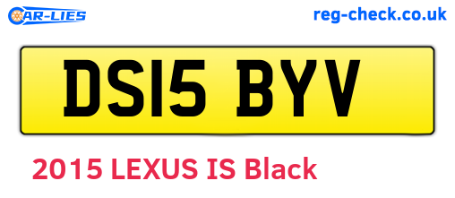DS15BYV are the vehicle registration plates.