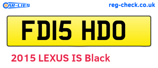 FD15HDO are the vehicle registration plates.