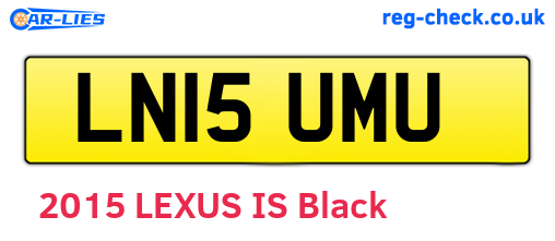 LN15UMU are the vehicle registration plates.