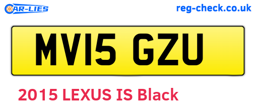 MV15GZU are the vehicle registration plates.