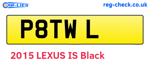 P8TWL are the vehicle registration plates.