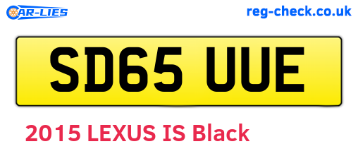 SD65UUE are the vehicle registration plates.