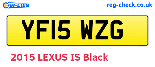 YF15WZG are the vehicle registration plates.