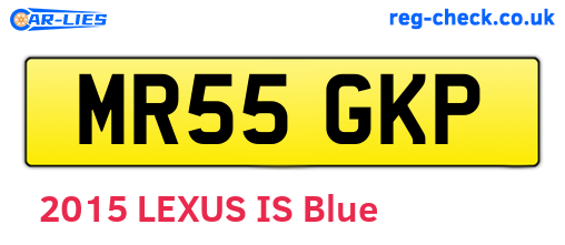 MR55GKP are the vehicle registration plates.