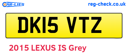 DK15VTZ are the vehicle registration plates.
