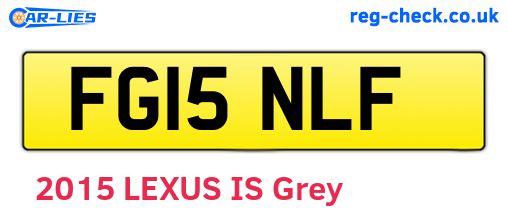 FG15NLF are the vehicle registration plates.