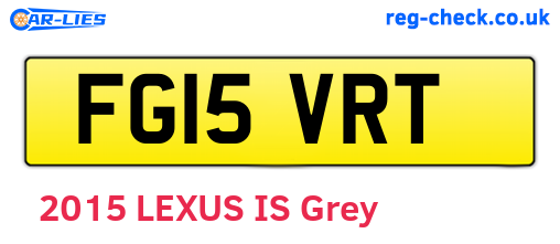 FG15VRT are the vehicle registration plates.