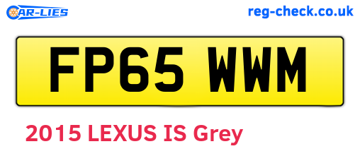 FP65WWM are the vehicle registration plates.