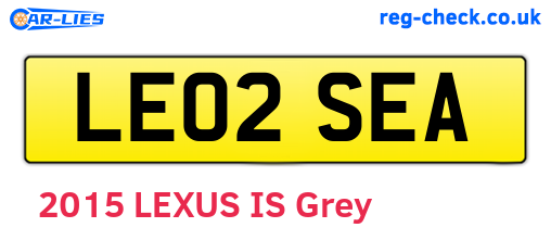 LE02SEA are the vehicle registration plates.