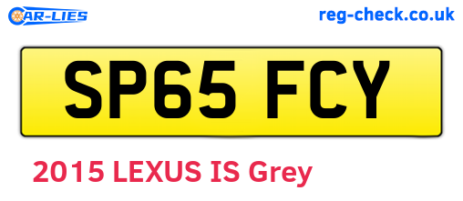 SP65FCY are the vehicle registration plates.