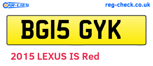 BG15GYK are the vehicle registration plates.