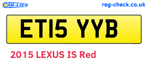ET15YYB are the vehicle registration plates.