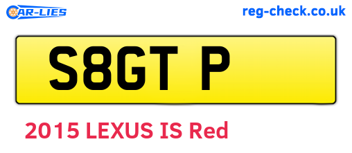 S8GTP are the vehicle registration plates.