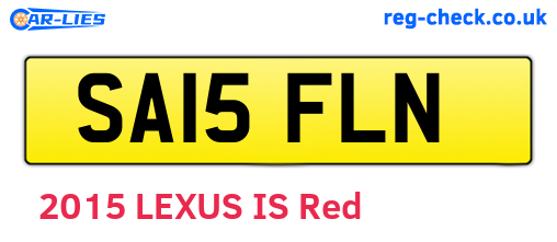 SA15FLN are the vehicle registration plates.