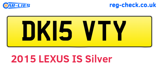 DK15VTY are the vehicle registration plates.