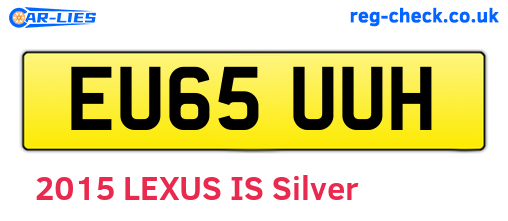 EU65UUH are the vehicle registration plates.