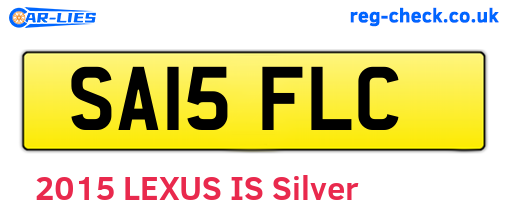SA15FLC are the vehicle registration plates.