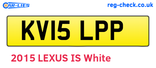KV15LPP are the vehicle registration plates.