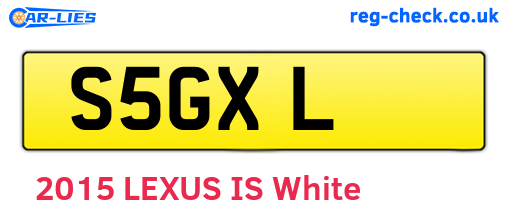 S5GXL are the vehicle registration plates.